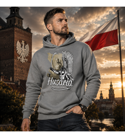 BLUZA Z KAPTUREM HUSARIA AMOR PATRIA NOSTRA LEX